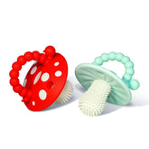 RaZBaby Chompy Mushroom Silicone Teether (2 Pack) | The Nest Attachment Parenting Hub